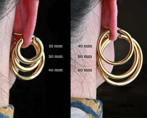 Blue Eye Jewellery // 18K GP Stainless 25mm Hoop