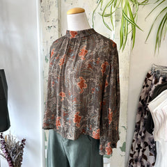 Dagg & Stacey // Laurie Top Olive Print