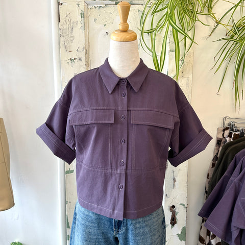 Eve Gravel // Monroth Shirt Eggplant