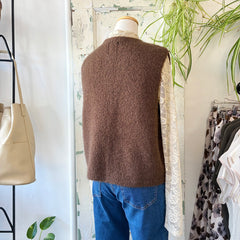 Indi & Cold // Boxy Mohair Vest Chocolate