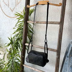 RISA // Ila Crossbody Upcycled Leather Black