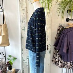 Compania Fantastica // Mini Flower Cardigan Navy