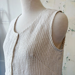 Jennifer Glasgow // Deva Top Ivory Stripe