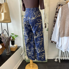 Marigold // Diana Pants Navy Embroidered Denim