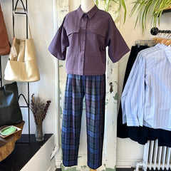 Eve Gravel // Pegg Pants Blue Tartan