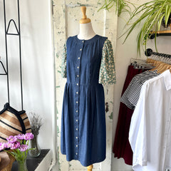 Birds of North America // Thunder Pumper Dress Dark Wash