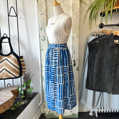 Marigold // Tiago Skirt Blue Block
