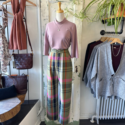 Eve Gravel // Samsi Pants Pink Tartan