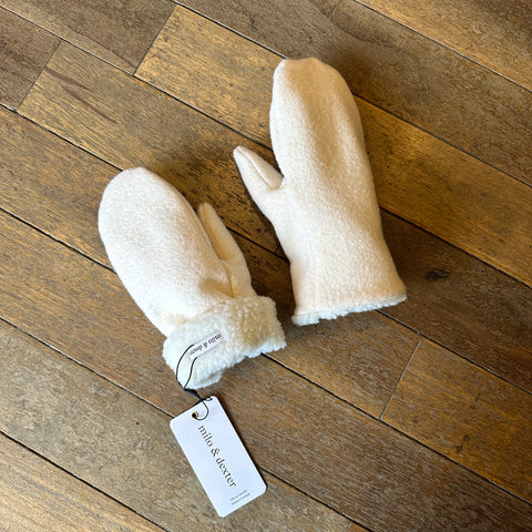 Milo and Dexter // Classic Wool Mittens Ivory