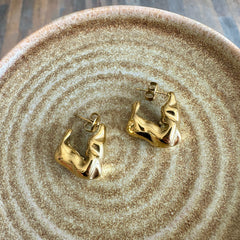 Blue Eye Jewelry // Bold Figure Drop Huggies GP