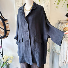Naïf // Lilia Jacket Navy Linen