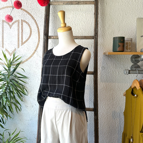 Amanda Moss //  Sheshe Dress Black Windowpane