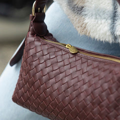 RISA // Rhea Handwoven Shoulder Bag Maroon