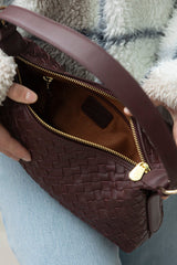 RISA // Rhea Handwoven Shoulder Bag Maroon