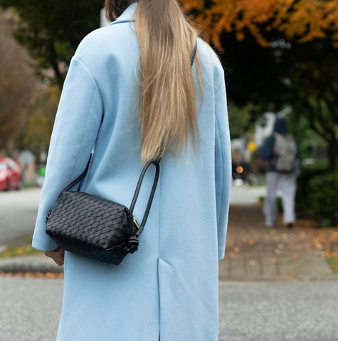 RISA // Ila Crossbody Upcycled Leather Black