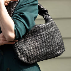 RISA // Zar Handwoven Shoulder Bag Black