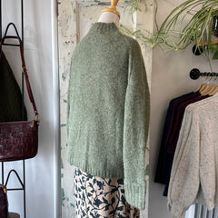 Indi & Cold // Knit Sweater with Cuff Green