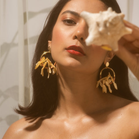 This Ilk // Kui Earrings Peach