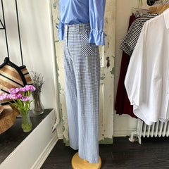 Birds of North America // Gannet Pants Blue Gingham