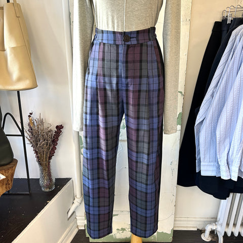 Eve Gravel // Pegg Pants Blue Tartan