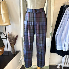 Eve Gravel // Pegg Pants Blue Tartan