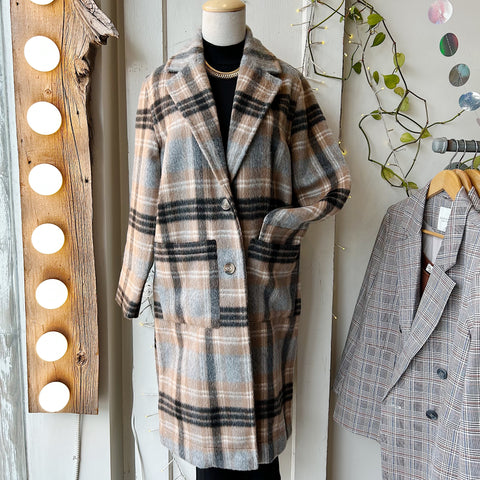 Gentle Fawn // Ezra Coat Sand Plaid
