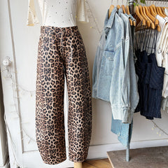 Dr. Denim // Nancy Leopard Denim Barrel