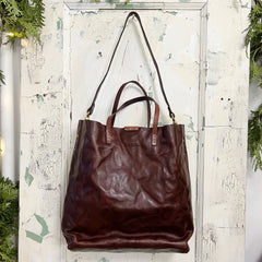 Uppdoo // Journey Crumpled Tote Chestnut