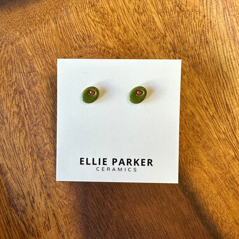 Ellie Parker // Ceramic Olive Studs