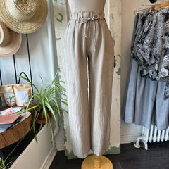 Yoga Jeans // Belted Linen Nora Pant Natural