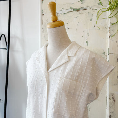 Jennifer Glasgow // Dionne Button Up Ivory