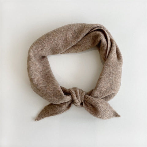 Billy Bamboo // Fuzzy Wool Cravat Scarf Mushroom