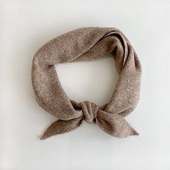Billy Bamboo // Fuzzy Wool Cravat Scarf Mushroom