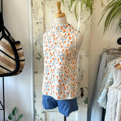 Meemoza // Bowie Tank Orange Print