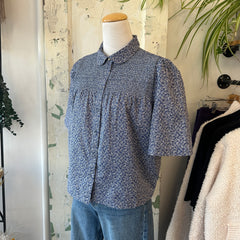 Atelier Reve // Odessa Blouse Blue *LAST SIZE XL