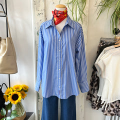 Indi & Cold // Striped Multi Button Shirt