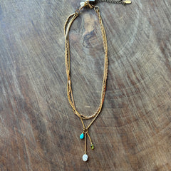 Hailey Gerrits // Lynna Necklace Peridot TQ & Shell
