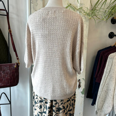 Indi & Cold // Silk Cable Knit Tee