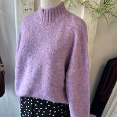 Indi & Cold // Knit Sweater with Cuff Purple