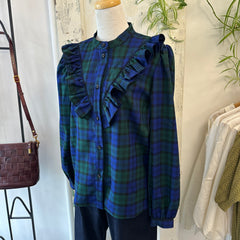 Lele de Baltzac // Navy Tartan Shirt
