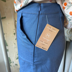 Meemoza // Edie Stretch Cotton Shorts Blue