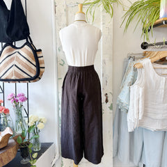 Naïf // Domi Washed Linen Pants Dark Brown