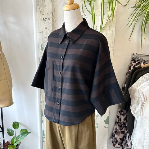 Eve Gravel // Katarina Shirt Brown/ Black