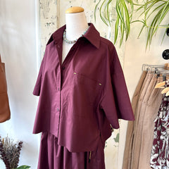 Bodybag by Jude // Montego Cropped Shirt Wine
