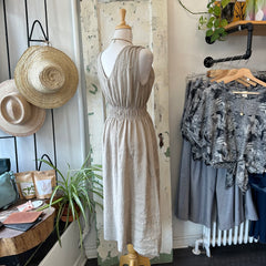 Yoga Jeans // Linen Buttons Luna Dress Natural