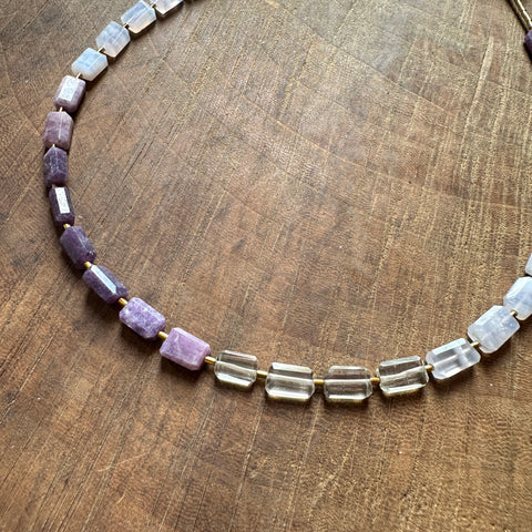 Hailey Gerrits // Cumulus Necklace Lepidolite