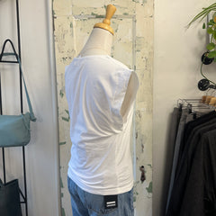 Indi & Cold // White Cotton Tee Sleeveless