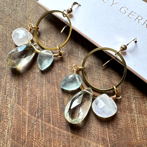 Hailey Gerrits // Azure Earrings Green Amethyst