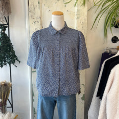 Atelier Reve // Odessa Blouse Blue *LAST SIZE XL