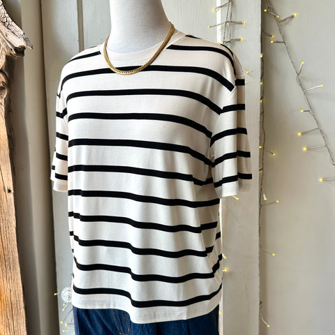Gentle Fawn // Jaxon Tee Cream Stripe